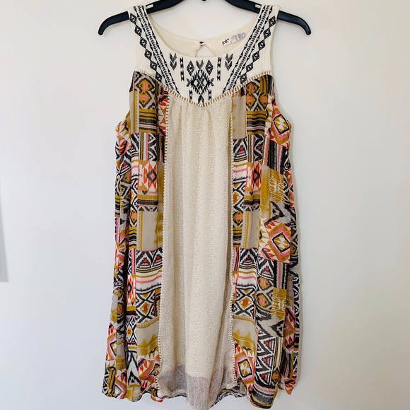 Jolt Dresses & Skirts - Jolt Smocked Tribal Print Tank Dress; L